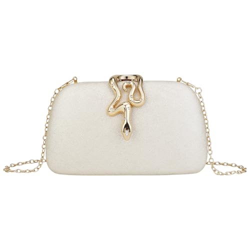 Sac de soirée blanc à bandoulière chic pour vos mariages et cérémonies