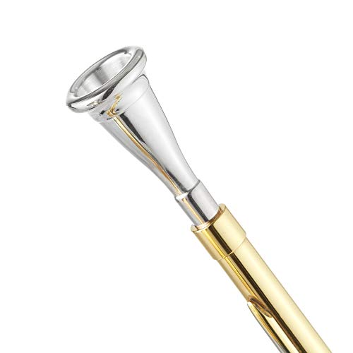 Ashthorpe Single F French Horn with Gold Lacquer Finish - Includes Case, Mouthpiece, Gloves, Cleaning Cloth and Piston Oil