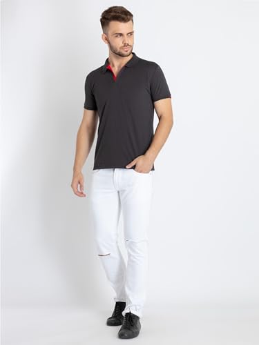 Image of Status Quo Men's Polo T-Shirt | Rich Cotton Blend | Slim Fit | All Day Comfort | Contrast Inner Placket | Polo Collar
