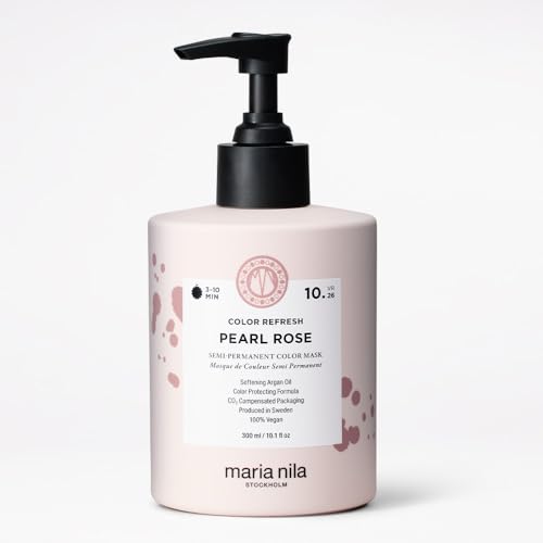 Maria Nila Haarkur mit Farbpigmenten für blondes Haar - Colour Refresh Pearl Rose 10.26 Rosé Pflegemaske Farbauffrischung Perlmutt Rosé semi permanent vegan sulfat- und parabenfrei 300ml
