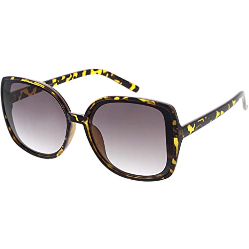 Image of zeroUV - Classy Oversized Neutral Colored Square Sunglasses D259