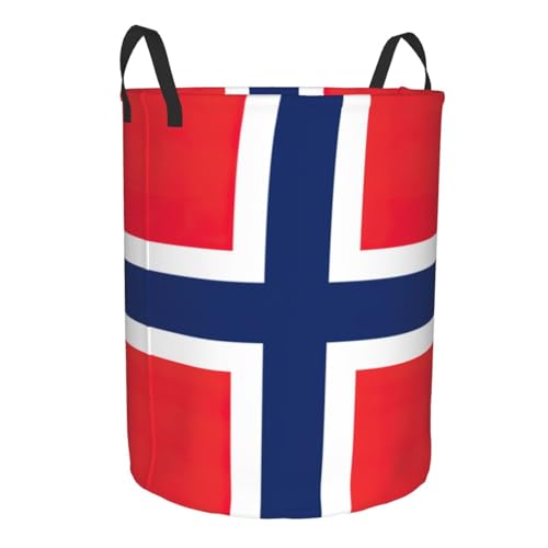 Panier à linge lit drapeau norvégien contre le désordre du linge