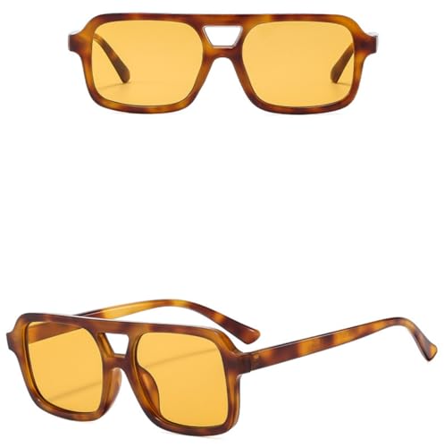 Vintage Square 70s Aviator Sunglasses for Women Men Classic Retro Flat Frame Rectangle Sunglasses2