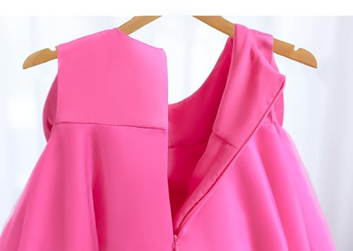 A-Line Irregular Bow Dress Fancy Tulle Formal Pageant Wedding Birthday Party Dresses3