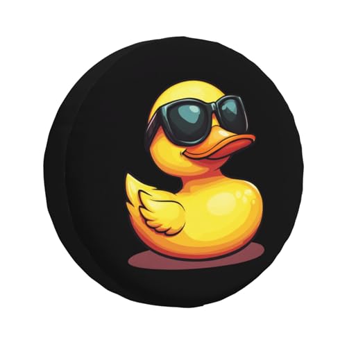 Image of Cute Duck Spare Tire Cover Universal Wheel Tire Cover Funny Cartoon Duck Tire Protectors for Travel Trailer Rv SUV Truck Camper and Many Vehicle 14 Inch