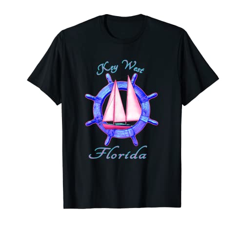Key West Florida Velero Velero Vacaciones Náutica Camiseta