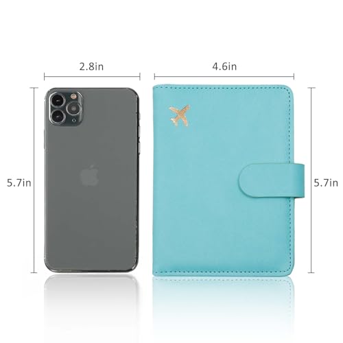 Image of Melsbrinna Premium Leather Passport Holder Covers Case, Waterproof Rfid Blocking Travel Wallet Passport Holder with Pen Holder, Cute Passport Book for Women /Men