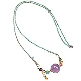 HHCTEBEC Collar de Amatista para Mujeres y Hombres – Colgante de Cristal Natural Genuino para protección, curación Espiritual, Equilibrio de Chakras, meditación y energía Positiva