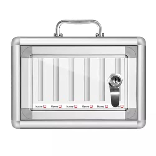 Caja de almacenamiento de escritorio acrílica para teléfonos móviles con 6 compartimentos 2