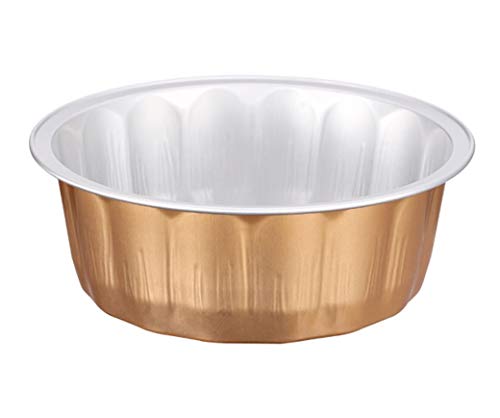 KEISEN 4 25 235ml 8oz 24PK Disposable Aluminum Foil Cups for Muffin Cupcake Baking Bake Utility Ramekin CupGOLD