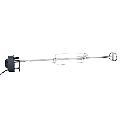 SANTOS motorisierter magnetischer Drehspieß/Grillspieß - passend für Napoleon Rogue 525er - Gasgrill-Rotisserie - 2 Laufrichtungen - Fleischnadeln