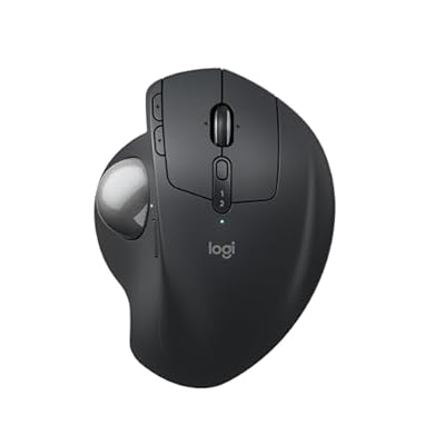 Logitech MX Ergo S ratón con trackball inalámbrico avanzado ratón ergonómico inalámbrico recargable por USB-C con Bluetooth y llave USB cifrada 6 botones programables para PC/Mac - Grafito