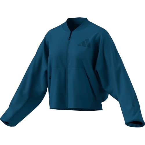 Chaqueta adidas Z.N.E. Bomber femenina con acabados premium y diseño estilizado
