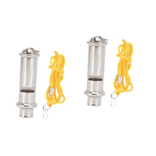 KESYOO 2sets Outdoor Accessory Survival Whistle Pigeon Training Whistle Bird Silver Stainless Steel 3pcs*2