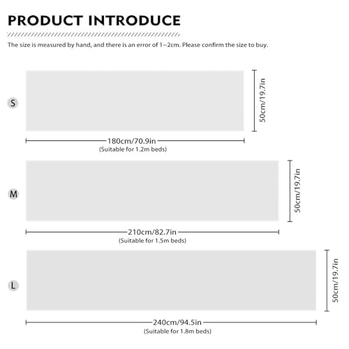 Morbuy Bed Runners, 3d Printed Bed Runners Scarves Home Decoration Hotel Bedding Bed Towel Bedroom Bedspread Protection (Sparkling silver,50x240cm) - Cosy Home Interiors Morbuy Bed Runners, 3d Printed Bed Runners Scarves Home Decoration Hotel Bedding Bed Towel Bedroom Bedspread Protection (Sparkling silver,50x240cm) - Image 4