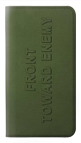 Housse cuir pour iPhone 15 Plus avec clapet Front Toward Enemy