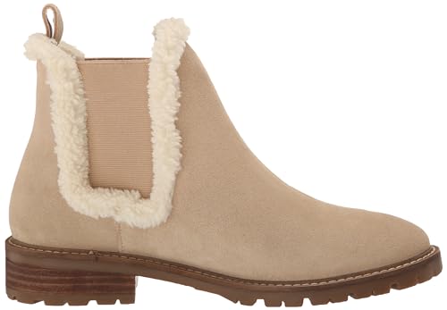Steve Madden Women's Leopold Chelsea Boot, Tan Suede Fur, 7.5