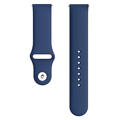 Image of AEETZ 22mm Width Soft Silicon Band Strap Compatible with Samsung Galaxy S3 Frontier, Classic /Galaxy Watch 46mm /Huawei Watch GT2(46mm) /Honor Magic Watch 2(46mm) - Silicon Navy Blue