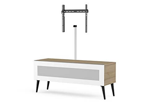 Meliconi Uppsala 120 – Mueble TV Madera Claro/Blanco 45 x 132 x 15 cm