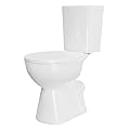Little Meerkat 19 Inch Tall Toilet | Two-piece Extra Tall Rear Outlet Toilet With Dual Flushing System | White Elongated Comfort Height Extra High Toilets For Seniors, Tall People, Disabled