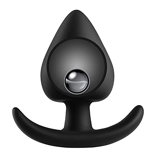 LAHTI Plug anale in silicone con pallina interna in acciaio per vibrazione anale, plug anale Giocattoli sexy erotici per uomini e donne (grande)