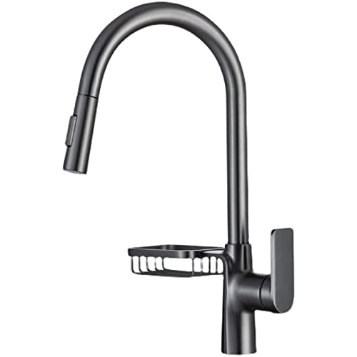 Robinet d'évier de cuisine à double mode d'eau avec douchette extractible fluide - 2