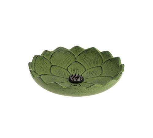 Iwachu Flor de Loto Incensario, Hierro colado, Multicolor, Talla única