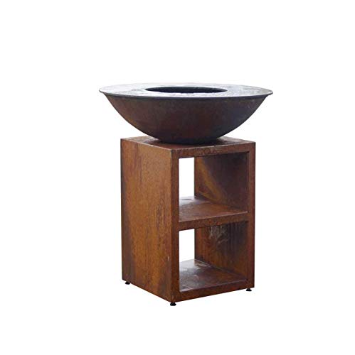 FARGAU INFRAROUGE Barbecue Braséro Plancha 3 en 1 existant en corten ou en Noir et différents diamètre (Diamètre 94cm corten) Cover