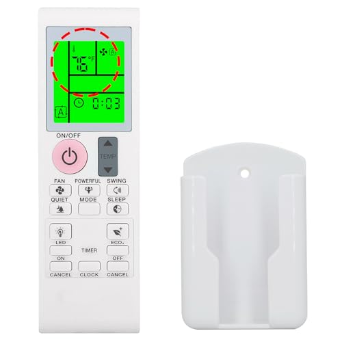 Replacement for Daikin White Remote Control with Wall Holder 2531835 2543304
