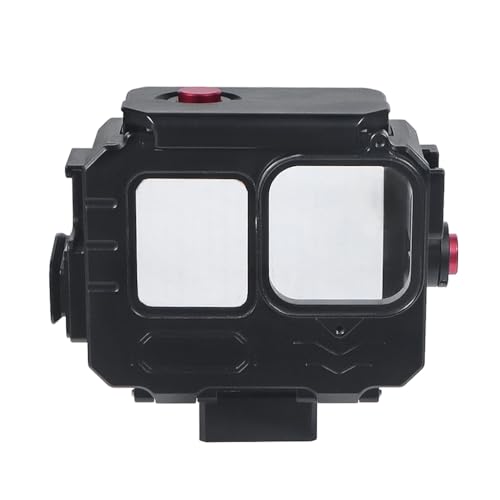 NovelGoal Aluminum Alloy 80 Meters Diving Waterproof Housing Case Underwater Vlog Shell Protective Frame Compatible with Gopro 12 11 10 9 Action Camera (Waterproof case only,Quick Install)