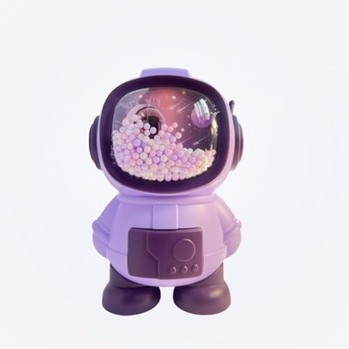 Image of Money Saving Bank with Coin Slot / /Creative Cartoon Design Money Bank / /Plastic Piggy Bank for Boys & Girls (Pack of 1) (Astronaut - Purple)