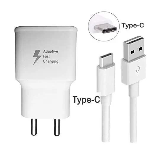 Image of 15W Travel Adapter USB Type with Type C Cable Fast Charger Compatible for Samsung M52 /F41 / /M10S /M20 /M21 /M21S /M30 /M32 5G /M40