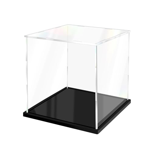 Image of Acrylic Display Case for Collectibles Assemble Clear Acrylic Boxes for Display Thickened Glass Case for Lego Figures Doll Hobby (11x11x11 inch; 28x28x28 cm)
