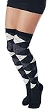 Foot Traffic, Over-the-Knee Socks, Black, One Pair, Shoe Size 7-12