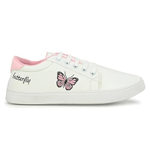 Image of layasa Comfotable Lightweight Casual Sneaker for Women /Girls (Pink, Numeric 3)
