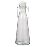 JEWEDECO 2 Stück Glasflaschen mit Verschluss 500ml 1000ml aus Hitzebeständigem Glas Milchflaschenähnlich Mehrfach Verwendbar für Saft Öl Getränke Bpa Frei Dicht Verschließbar Geeignet