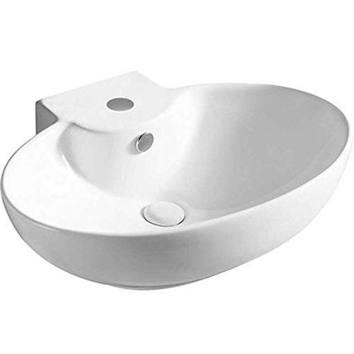Lavabo de apoyo Mod LA39u00a0sanitario cerámica Linpha 60.5u00a0x 45.5u00a0lavabo blanco