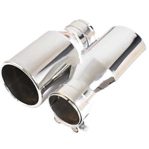 Cola de escape universal de acero inoxidable 304 con brida rizada para coche