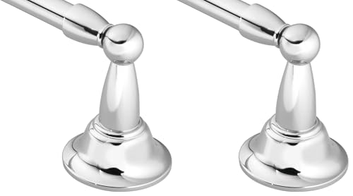 Image of Moen DN6824CH Sage Inspirations 24-Inch Towel Bar, Chrome (Pack of 2)