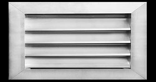 HVAC Premium 24"W x 16"H Aluminum Exterior Gable Louver Vent for Walls & Crawlspace - Weather-Resistant Air Grille with Screen Mesh - [Outer Dimensions 25.75"W x 17.75"H]