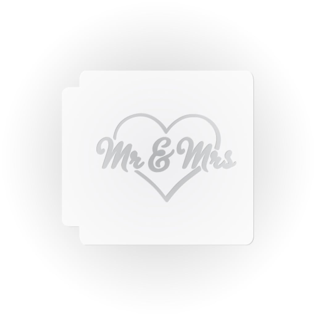 Mr and Mrs Heart 783-G196 Stencil (11 inch)