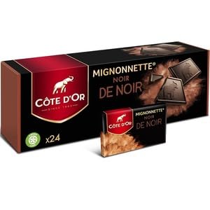 Cote D’Or Noir De Noir Mignonnettes 24 Pieces 240g (Cote D’Or Mignonnettes Individual Dark Chocolates 24 Pieces 240g)