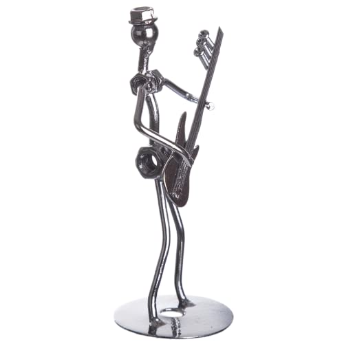 Berry President 5.0" Home Decor Cast Iron Wires And Screws Statue/Figurine (Electric Guitar Player) #TOP4