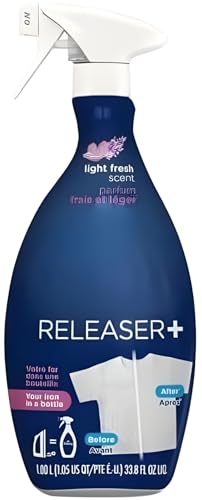 Wrinkle Releaser Spray, All In One Wrinkle Release Spray, Odor Eliminator, Static Remover, Fabric Refresher & Ironing Aid for Clothes, 33.8 Fl Oz (Pack of 1), Light Fresh Scent