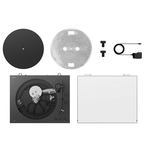 Image of Sony PSLX3BT Full Auto Playback Turntable with Bluetooth Connectivity Black Bundle with Deco Essentials 2YR CPS Enhanced Protection Pack