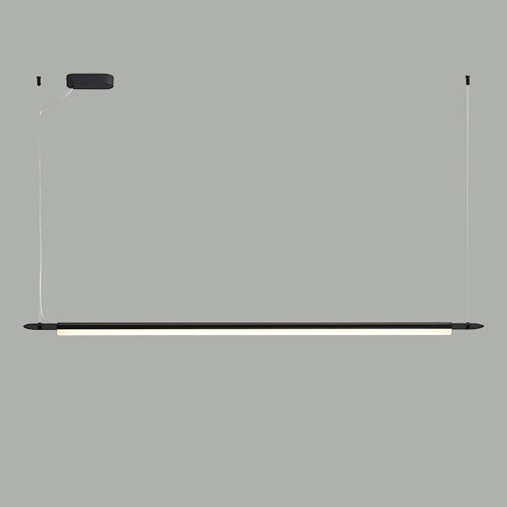 Lustre LED moderne 120 cm et suspension linéaire design nordique pour salle à manger