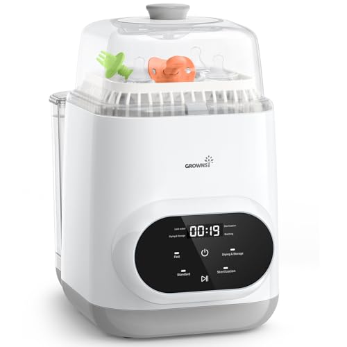 Grownsy EaseClean Bottle Washer Pro | All-in-One Bottle Washer and Sterilizer and Dryer | Baby Bottle Washer for Bottles Pump Parts & Baby Essentials | Replaces Hand Washing