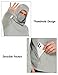 COOrun Men's Hooded Sun Shirts with Mask Fishing Shirts for Men Long Sleeve UPF 50 Rash Guards Cooling Hoodies Hiking Shirts Solid Grey