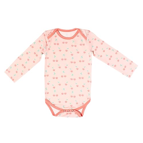 Copper Pearl Long Sleeve Bodysuit Baby: Ultra Soft Baby for Newborns, Boys, and Girls - Stylish, Comfortable, Overlap Shoulders, Premium Knit Fabric - 18-24 Months, Cheery