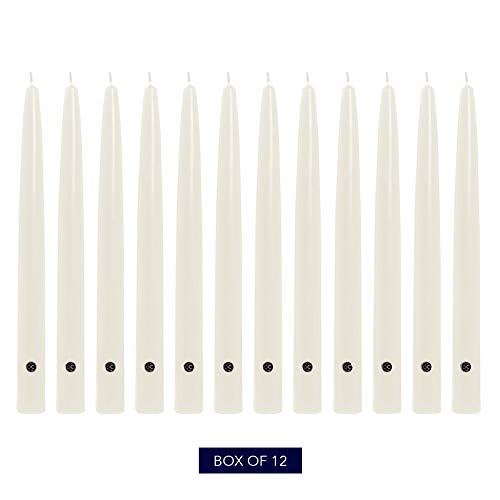Image of Colonial Candle Unscented Taper Candle, Handipt Collection, White, 6 in, Pack of 12 - Up to 4 Hours Burn